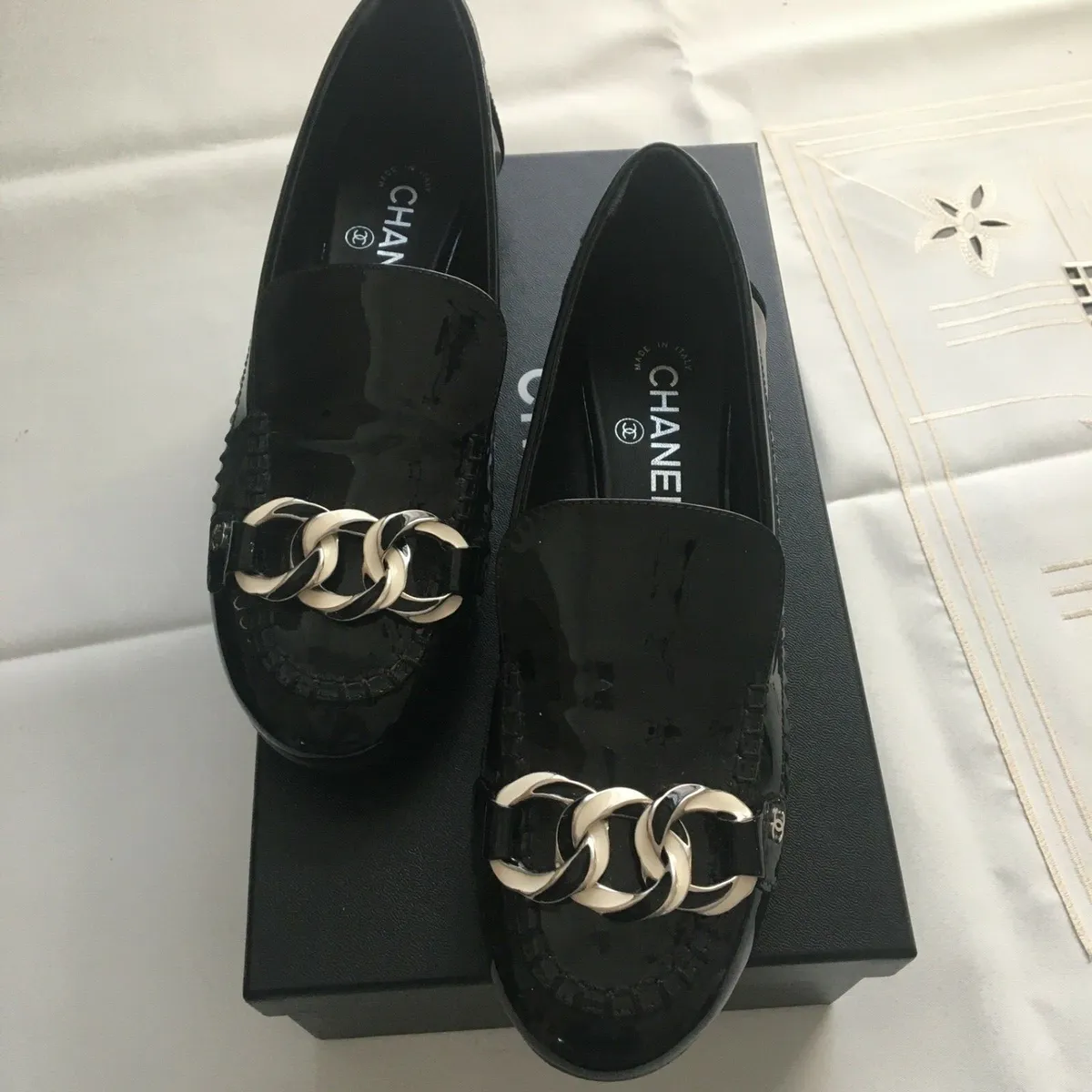 Chanel shoes patten black size 39