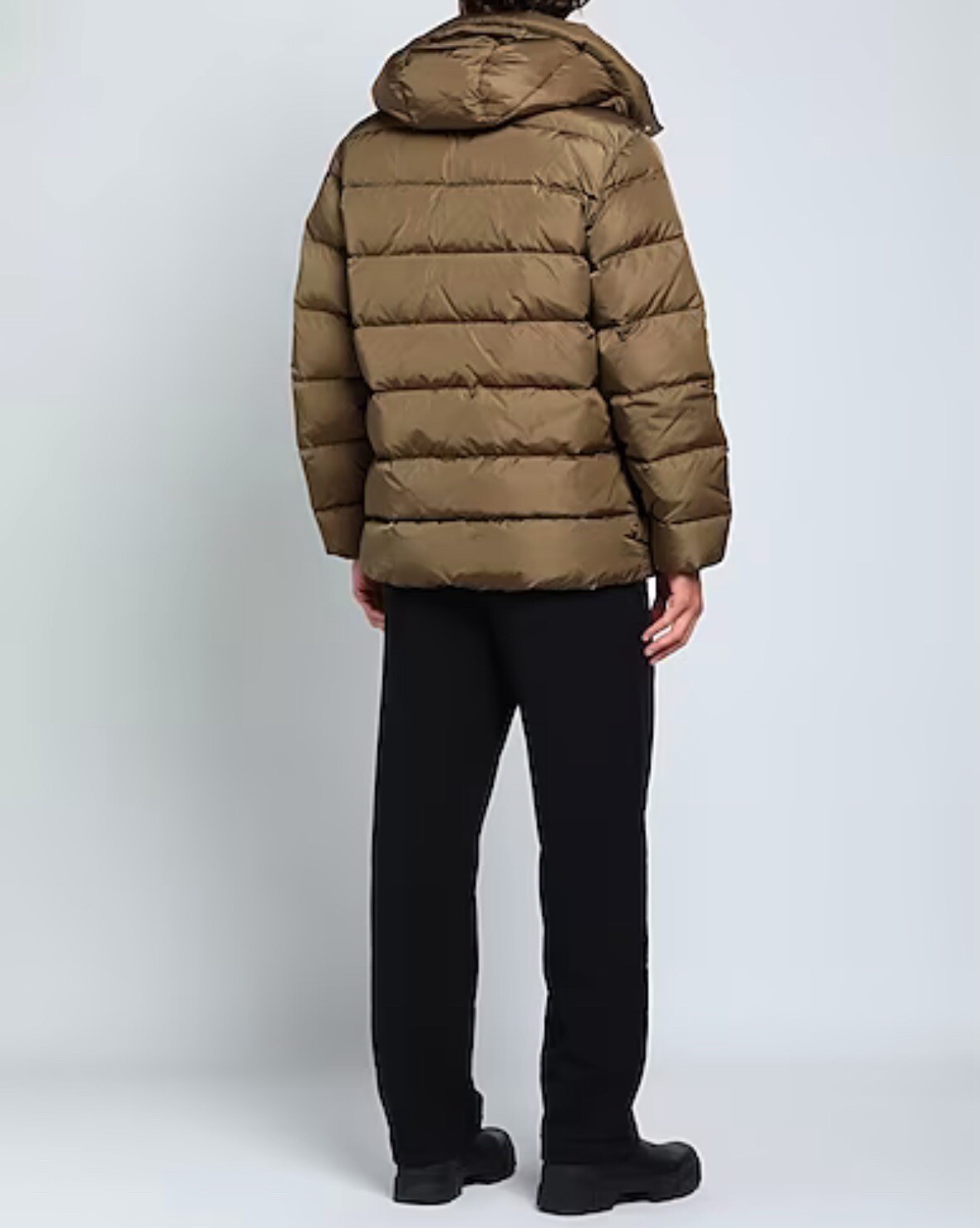 DUVETICA Bixio Down Jacket Puffer Men’s Hooded Winter Coat Green Khaki Size XL image 2