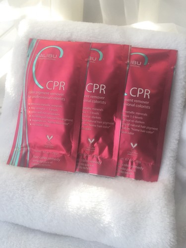 3 Malibu CPR Color Remover Stain Pigment Reducer Packets and 3 Processing Caps - Picture 4 of 6