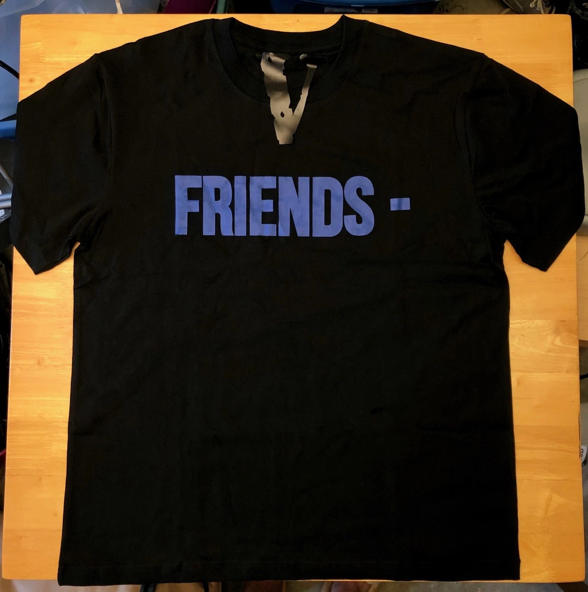 Vlone Friends Black / Blue T-shirt Size XL - Ships Same Day