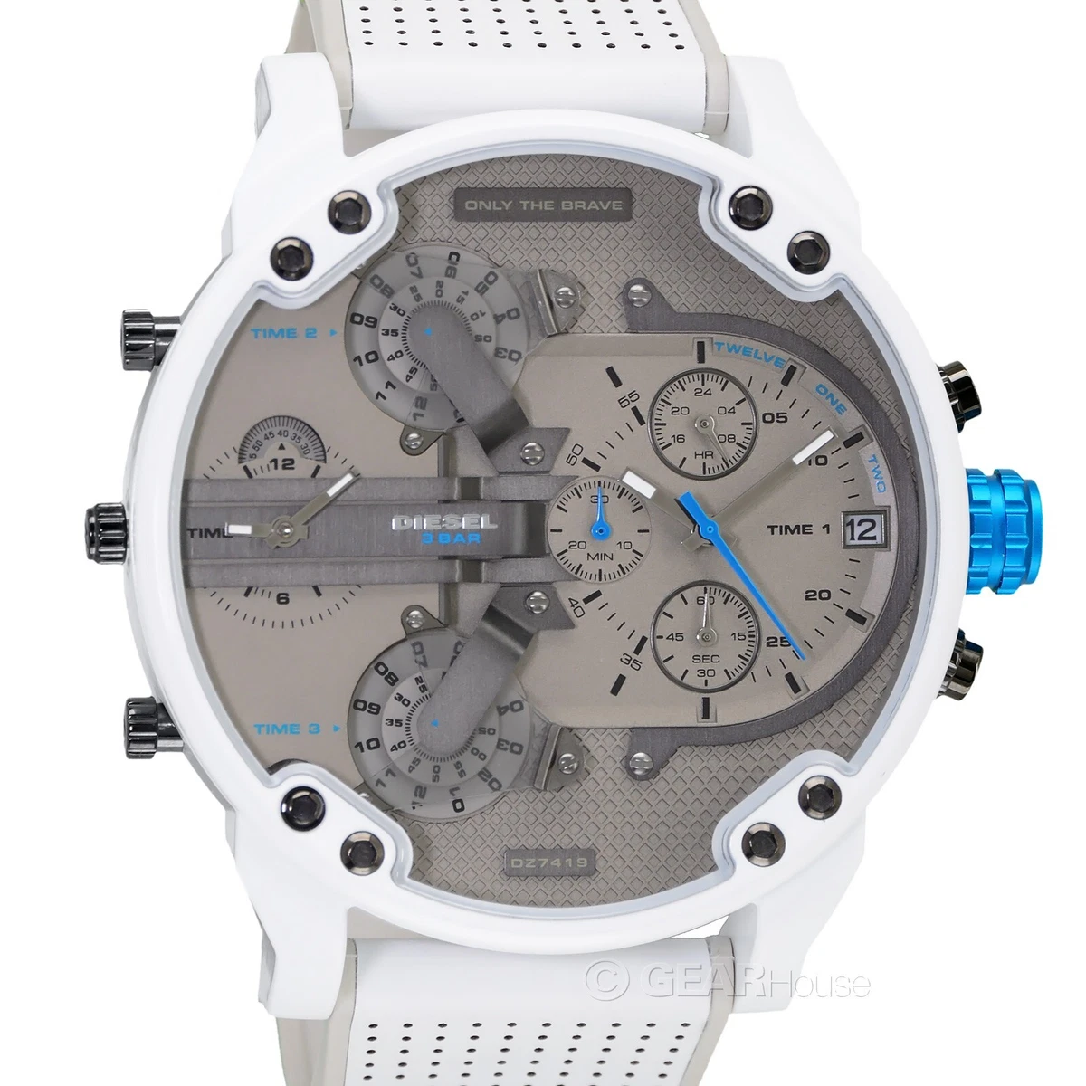 Diesel Mr. Daddy 2.0 Men's Watch with Oversized Chronograph Watch Dial and  Stainless Steel, Silicone or Leather Band