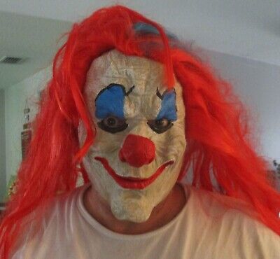 Clown Rubber Top Wig Adult Red Clown Rubber Top Wig Adult Red