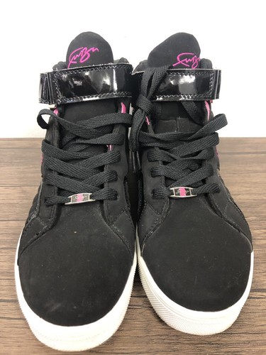 Vintage Fubu Hi Top Sneaker Women’s 10 Black Pink Athletic Shoe - Picture 6 of 9