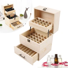 3 Tier Oil Case Holder 59 Bottles Wooden Essential Oil Storage Box High-quality
