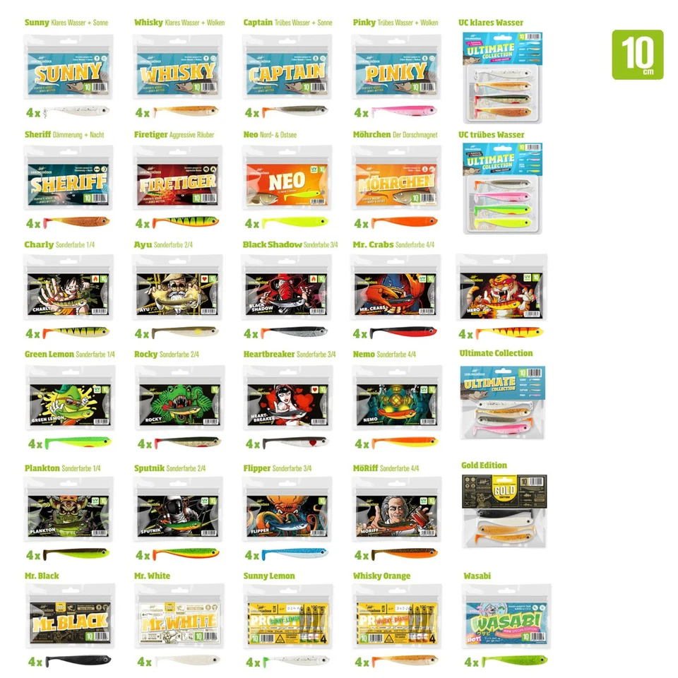 4 Lieblingsköder Gummifische zum Zanderangeln mit Gummifisch 10 cm