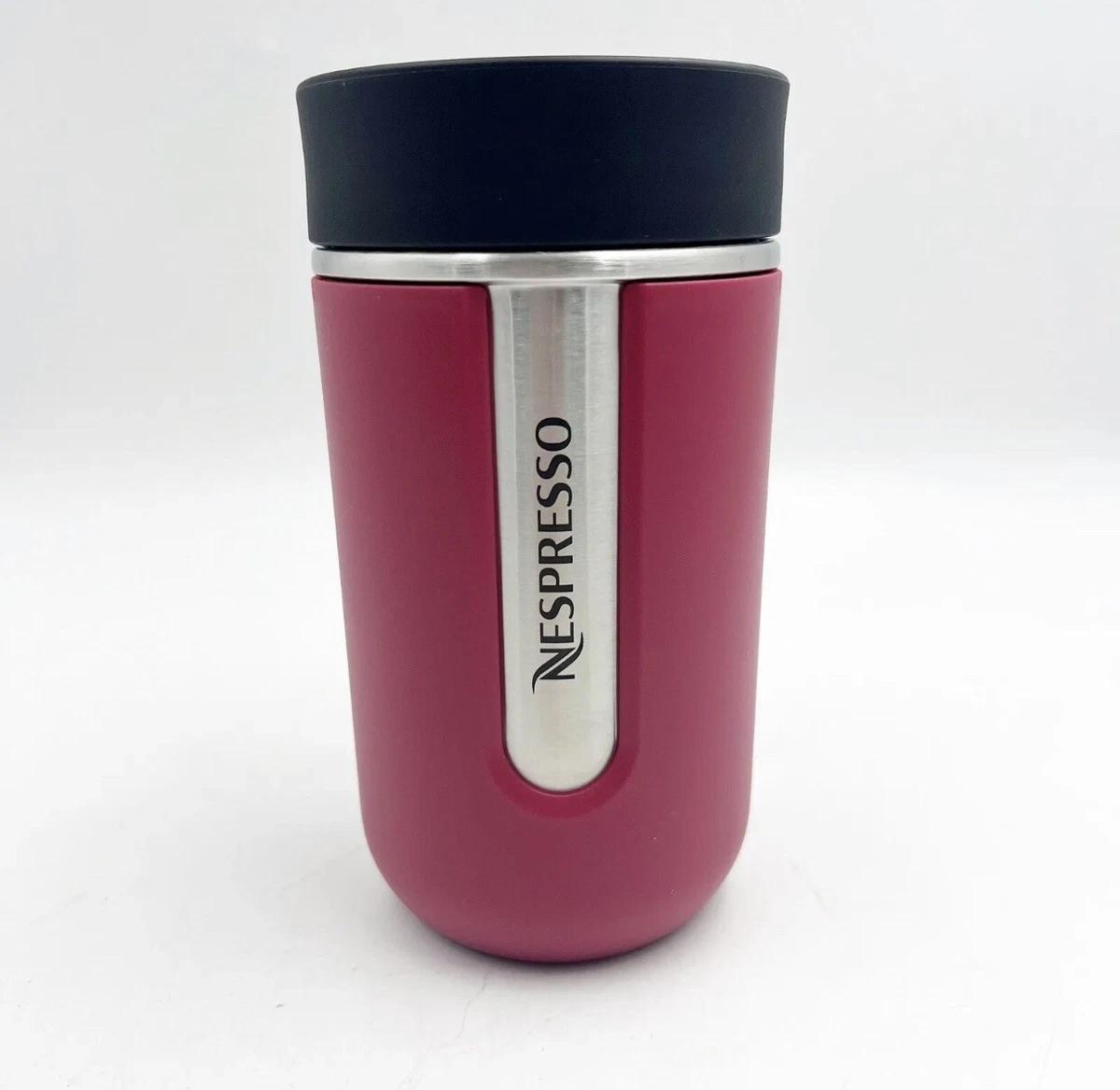 Nespresso NOMAD SMALL TRAVEL MUG RED RASPBERRY NEW 10oz Capacity NRFB!