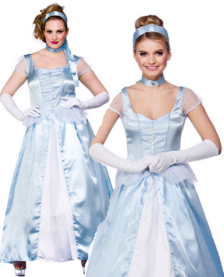 Cinders Kostüm Damen Märchen Cinderella Prinzessin Kostüm UK 6-24