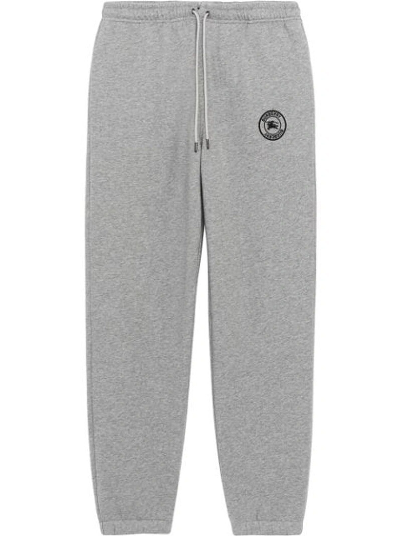 パンツ Burberry Logo joggers BURBERRY WALFORD GRAY COTTON FLEECE BLACK LOGO INSULATED