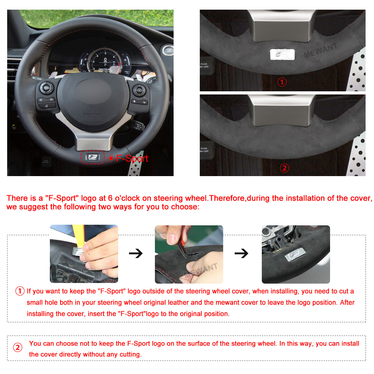 Custom DIY Alcantara Car Steering Wheel Cover for Lexus IS200t IS250 IS300 IS350 eBay