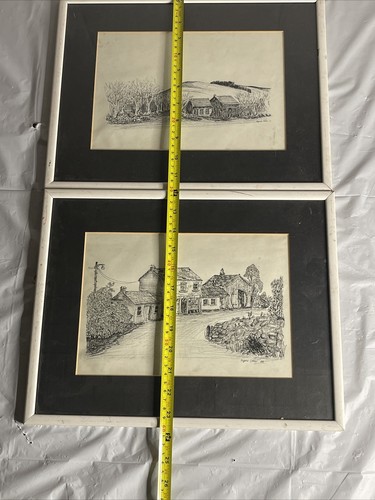 Original Signed Art Sketches Eugene Gillies 1988 1985 Dublin Ireland - Picture 12 of 18