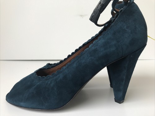 Marc By Marc Jacob Women Peep Toe Ankle Strap Suede Pump EU40 - Picture 5 of 12