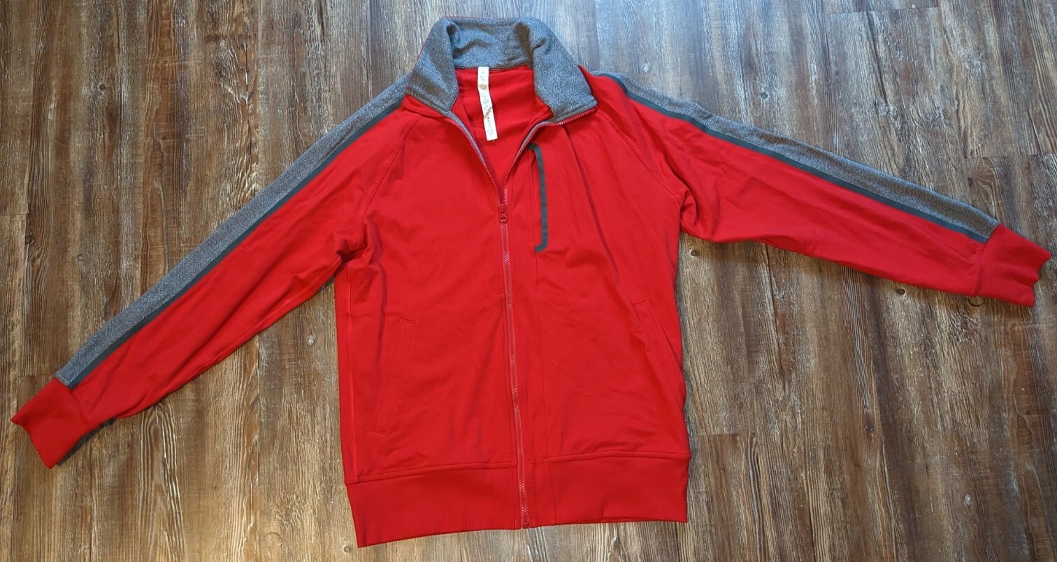 Lululemon Athletica Kung Fu Jacket P3 mens red grey f… Gem