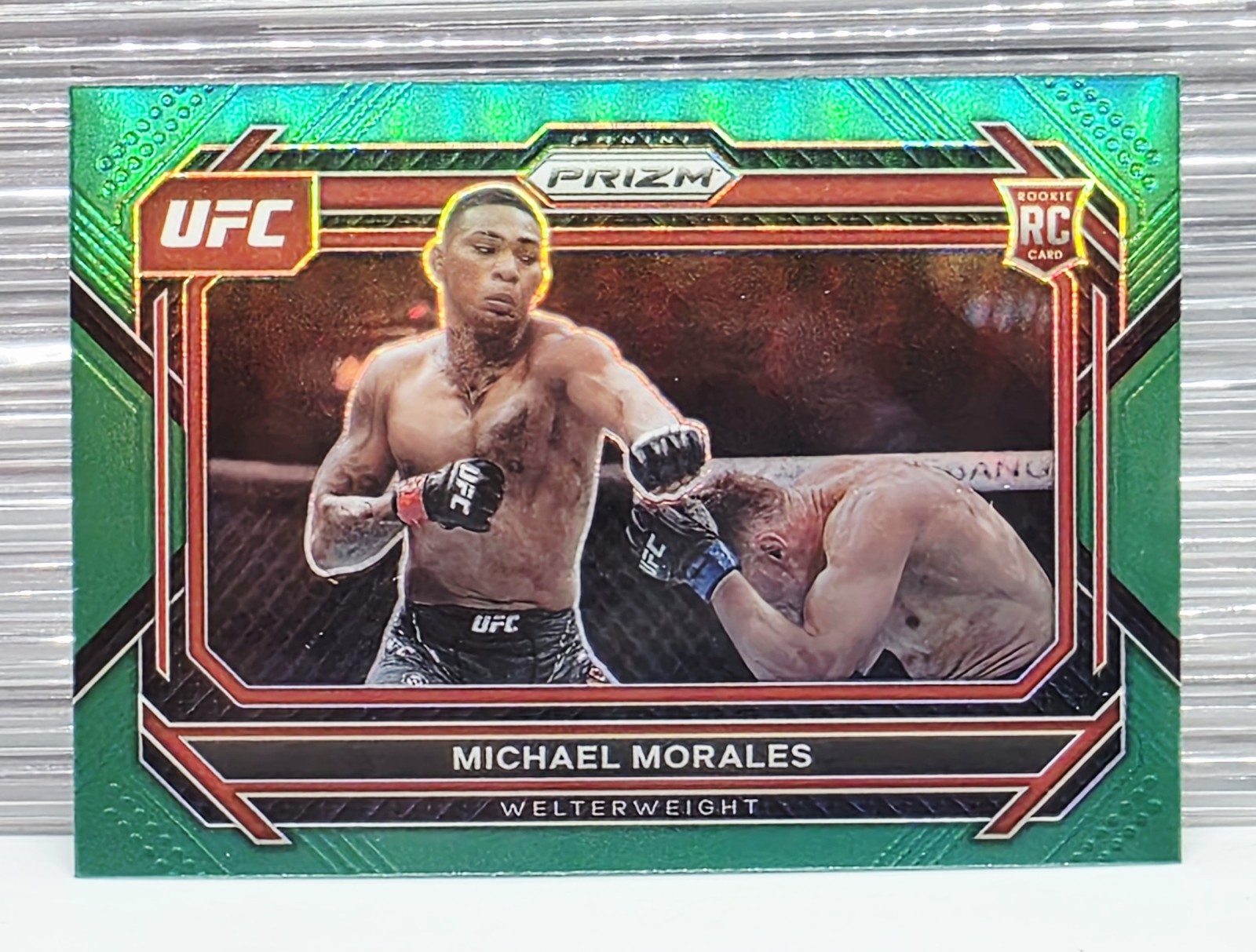 2023 Panini PRIZM UFC MICHAEL MORALES Green Prizm RC ROOKIE Card #97 🔥 