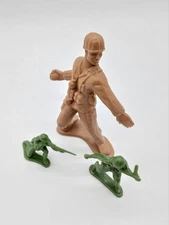 Vintage Greenbrier International Inc Tan 4 inch Plastic Army Man Soldier