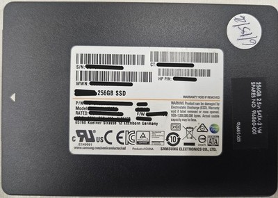 Samsung 256 GB Internal SATA SSD Fully Tested 80-99% Health