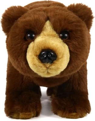 Realistic Brown Bear Stuffed Animal Plush Toy 12 Inches Original