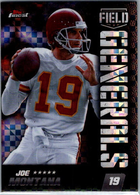 2024 Topps Finest #FG-10 Joe Montana Field Generals X-Fractor Kansas City Chiefs