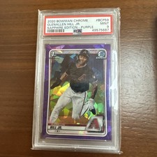 2020 Bowman Chrome Sapphire Glenallen Hill Jr Purple 1/20 PSA 9 Diamondbacks