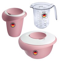 Westmark RüHrschüSsel 2,5L + Quriltopf + Messkanne, Rosa, Back-Set, Sparset