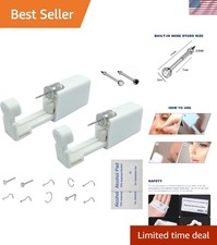 2 Pack Nose Piercing Kit, Disposable Safe Sterile Piercing Unit For Self Nose...