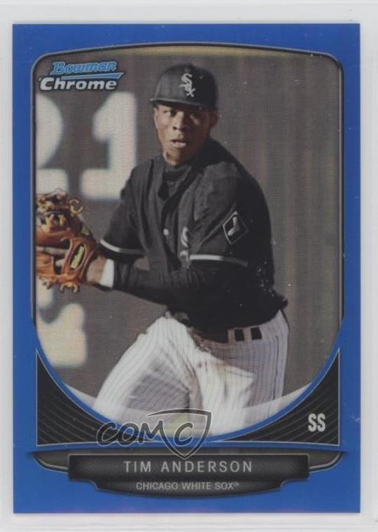 2013 Bowman Draft Picks Chrome Blue Refractor 89/99 Tim Anderson #BDPP13 3d7