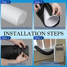 Air Conditioning Insulated Hose Cover Wrap Heat Reduction Universal with 3