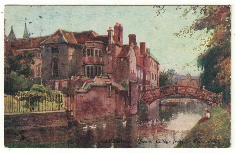 3 Tuck's Artist Drawn Postcards of Cambridge King's College & Clare College - Image 3 of 4