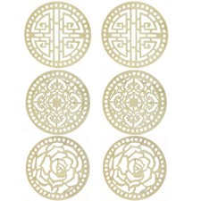 DIY Wooden Basket Bottom 6 PCS Round Shaper for Knitting Crochet Bag Base