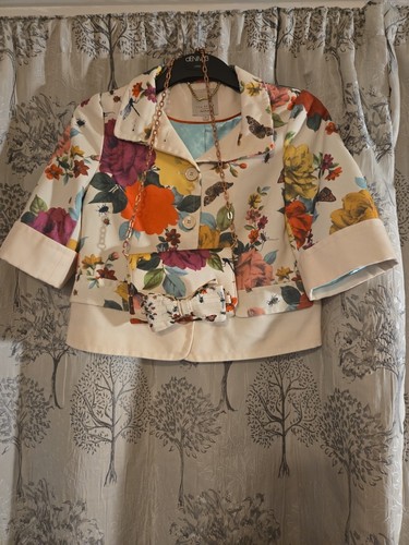 Ted Baker ABBEE Rose Bug Jacke und passende Tasche Gr. 2 UK 10