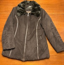 Jörg Peterson Damen Winterjacke wattiert dunkelbraun Gr 20 mit Fell K&L Ruppert