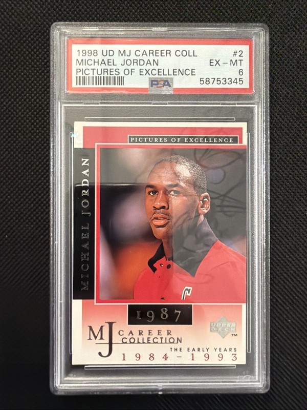 Michael Jordan 1998 UD MJ Career Coll Pics Of Excellence #2 - PSA 6 - Rare Pop 5