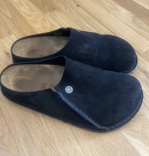 Birkenstock Zermatt Size 41 US 10-10.5 suede Leather Clogs In Black - Picture 4 of 10