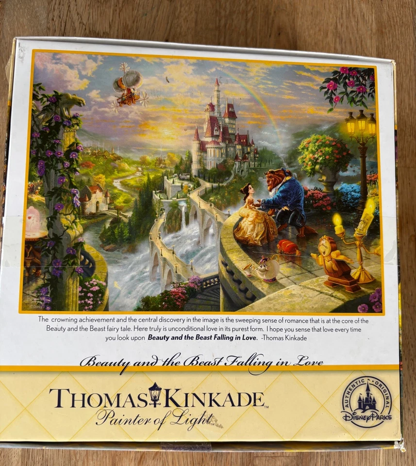 Disney Parks Thomas Kinkade Beauty & the Beast Falling in Love 1000 Piece Puzzle - Image 4 of 4