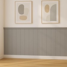 Home Treats Wall Panelling Kit Tongue & Groove Paintable MDF Wood Wall Panel Sla
