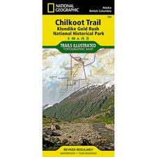 National Geographic Chilkoot Trail  Klondike Alaska Map - Waterproof,