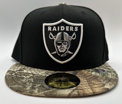 New Era Las Vegas Raiders 2-Tone Camo 59FIFTY Fitted Hat Cap 7 3/8 Black NFL