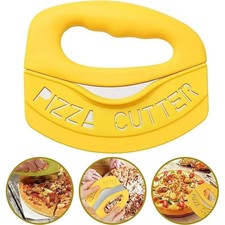 Large Pizza Cutter Portable Stainless Steel Cover Dough Scraper Kitchen Camping