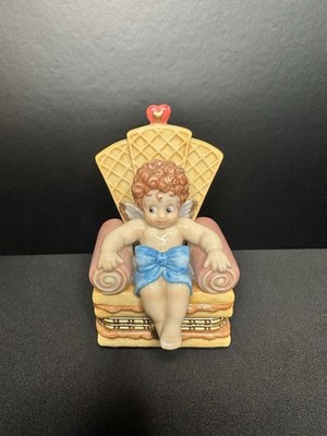 San Francisco Music Box Co. HOW SWEET IT IS Porcelain Hinged Trinket Box