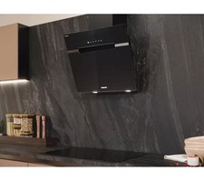 Hotpoint PHVS6.1FLTDPK 60cm Vertical Chimney Cooker Hood Black Glass BRAND NEW