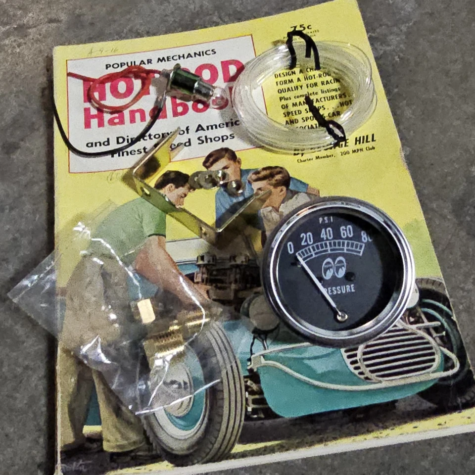 Датчик давления масла MOONeyes с отправителем и креплением HOT ROD на заказ MOON автомобильная лодка - Изображение 3 из 4