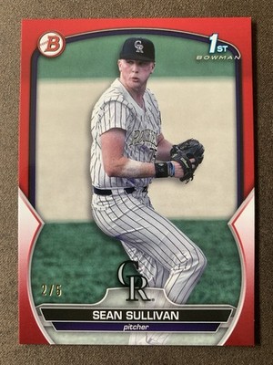 2023 Bowman Draft Sean Sullivan 1st Red Paper /5 Rockies
