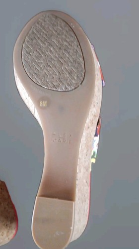 Alex Marie Damen-Sandalen Größe 8 Kork Keilabsatz Slipper leuchtende Farben Küste - Bild 11 von 16
