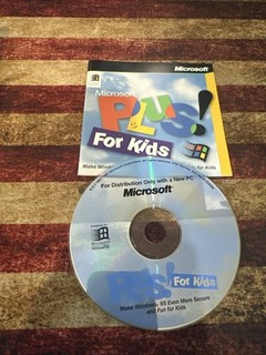 Microsoft Plus! For Kids Windows 95 1997 w/Manual Clean Retro Software Rare