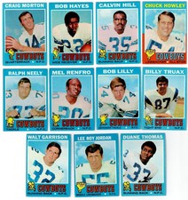 1971 Topps DALLAS COWBOYS 11 card team set WALT GARRISON & DUANE THOMAS rookie