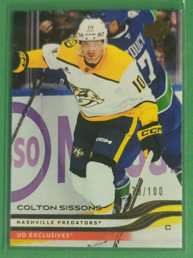 2025-26 Upper Deck Series 1 Colton Sissons #94 UD EXCLUSIVES /100