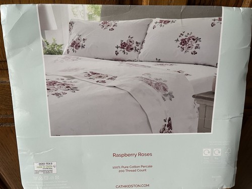 CATH KIDSTON - LONDON - RASPBERRY ROSS PINK FLORAL KING LAKEN SET - 4-TEILIG - NEU - Bild 3 von 4