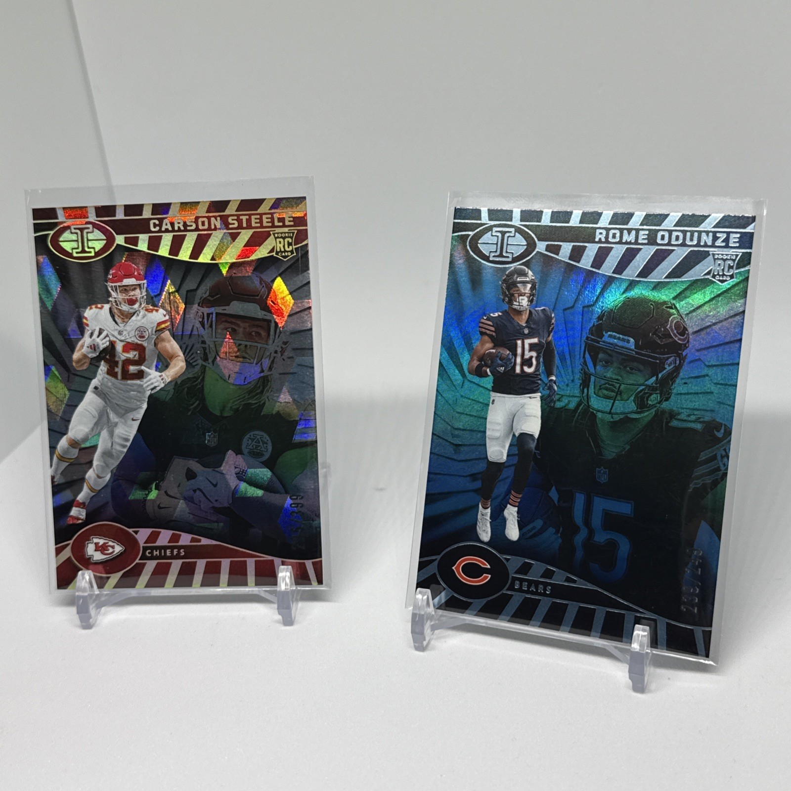 2024 Panini Illusions ROME ODUNZE RC Light Blue Trophy Collection /249 #14 Bears