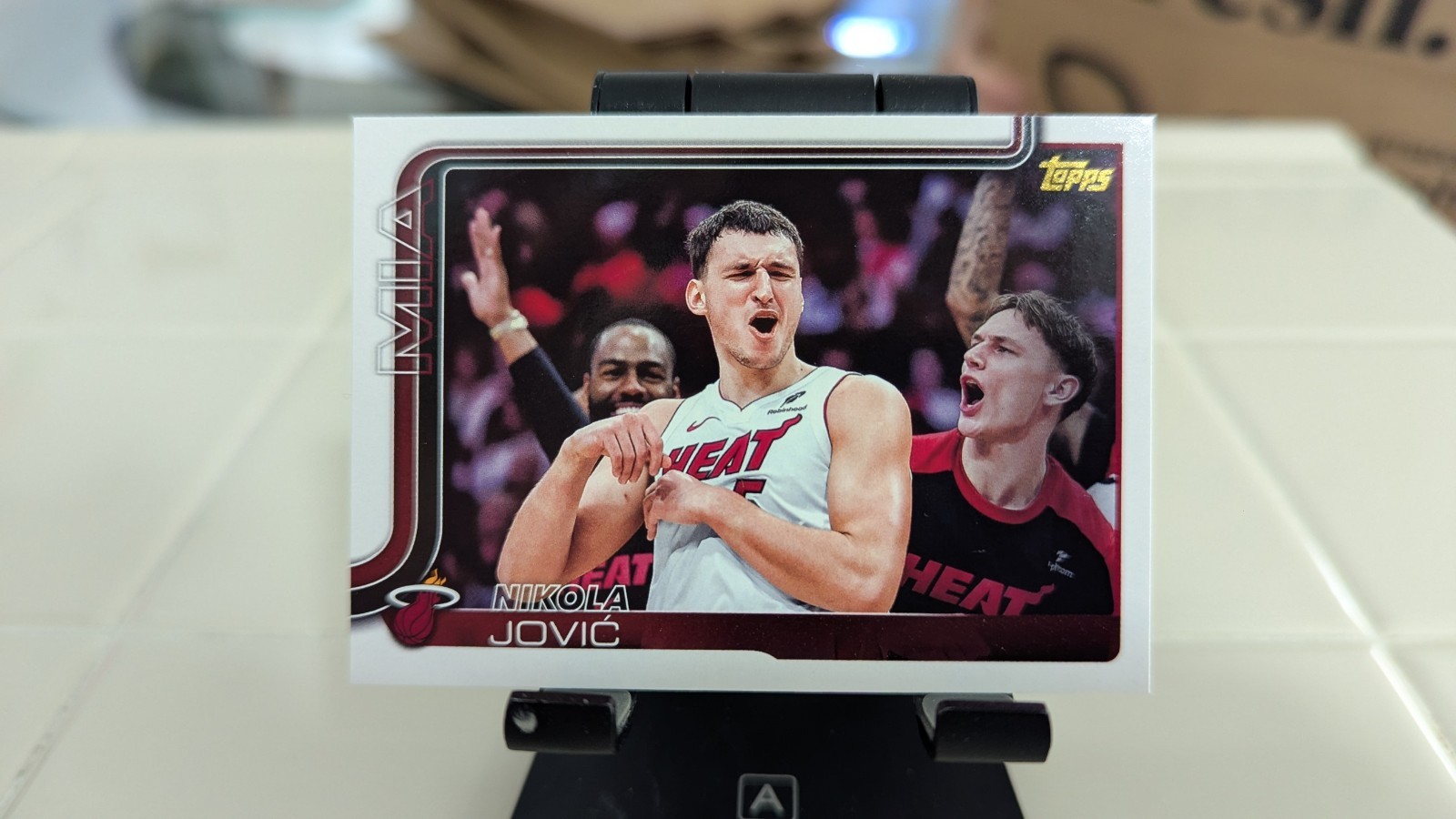 2025-26 Topps Basketball Nikola Jovic #76 Golden Mirror Image Miami Heat