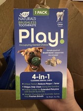 Ark Naturals, Brushless Toothpaste Play , 4-in-1 Cleaning Dental Chew Play Ball