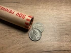 Roll of 50 Circulated 1943 Steel Pennies P, D & S Mint Marks WWII Wartime Cents